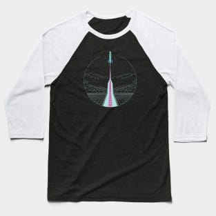 Vaporwave Rocket Launch Baseball T-Shirt